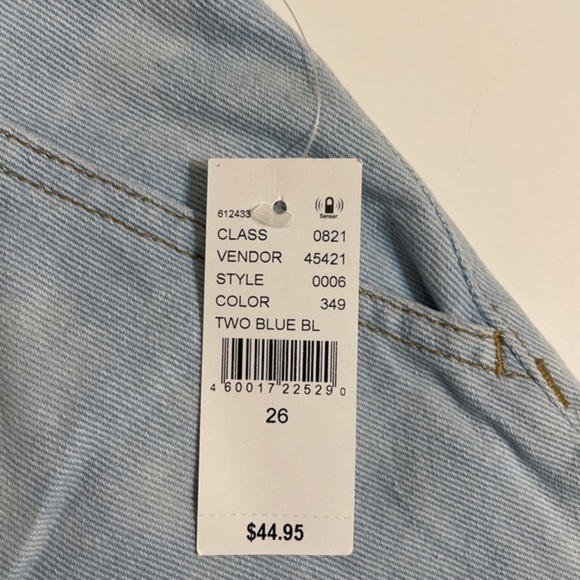 Pacsun jean woman’s shorts two blue cotton carpenter New size 26 - Picture 3 of 6